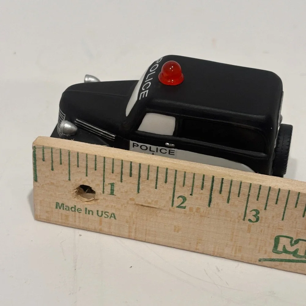 Department 56 Snow Village Police Car CIC 56 Black White Vintage Accessory